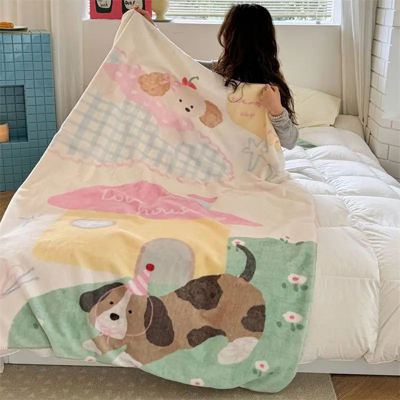 Velvet Cartoon Nap Blanket