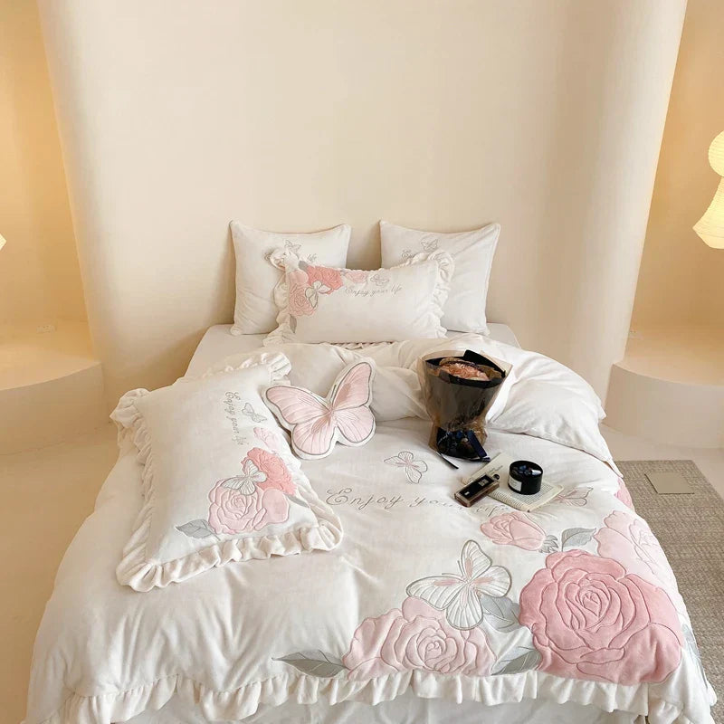 Embroidery Princess Duvet Set