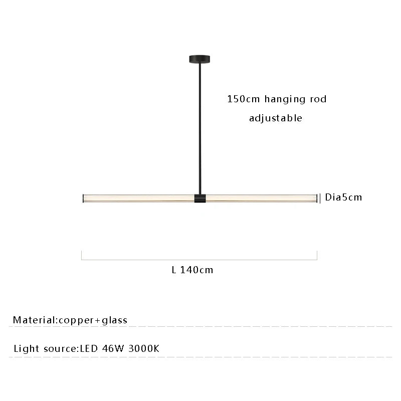 DecorBites™ Black Copper Glass Pendant Dining Room Hanging Lamp Luxe Ceiling Decor