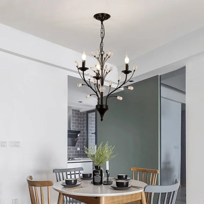 DecorBites™ Crystal LED Chandelier for Home Lighting in Bedroom Living Room Dining Kitchen