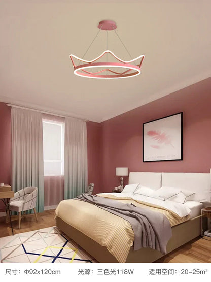 DecorBites™ Crown Design Gold Chandelier for Living Room Kids Bedroom