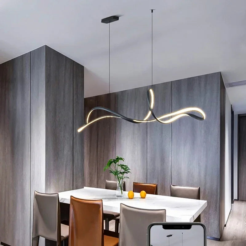 Gold Nordic Pendant Light Minimalist L150cm