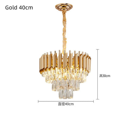DecorBites™ Crystal LED Pendant Chandelier for Modern Living Spaces