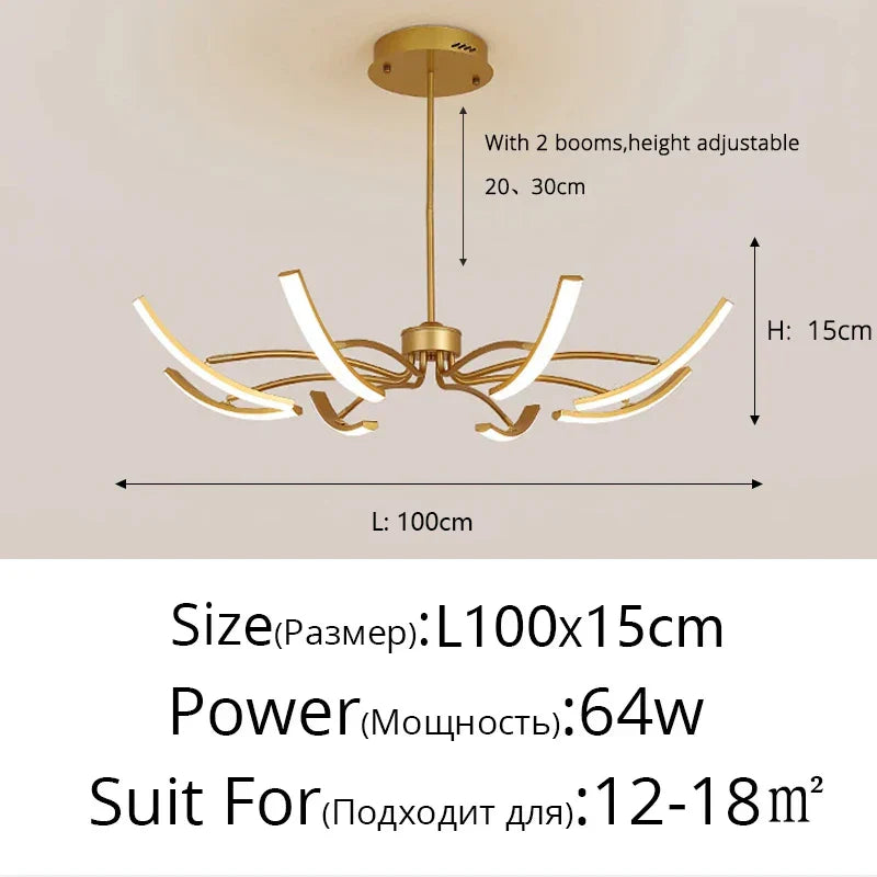 LED Bedroom Study Chandelier