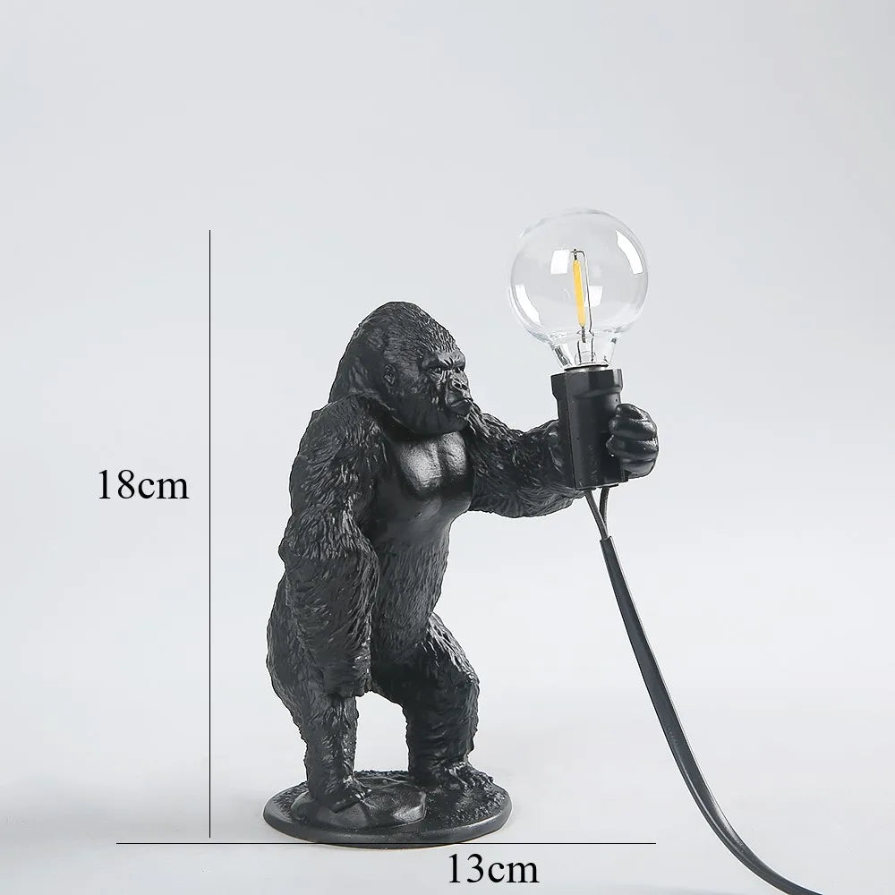 DecorBites™ King Kong Gorilla Resin Table Lamp Night Light for Baby's Bedroom