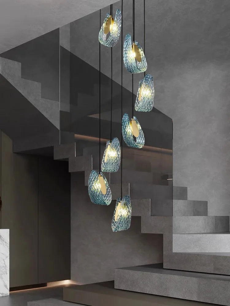 Copper Peacock Ceiling Chandelier