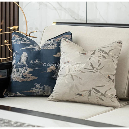DecorBites™ Dragonfly Insects Embroidery Cushion Cover - Quaint & Elegant Style Pillow Case