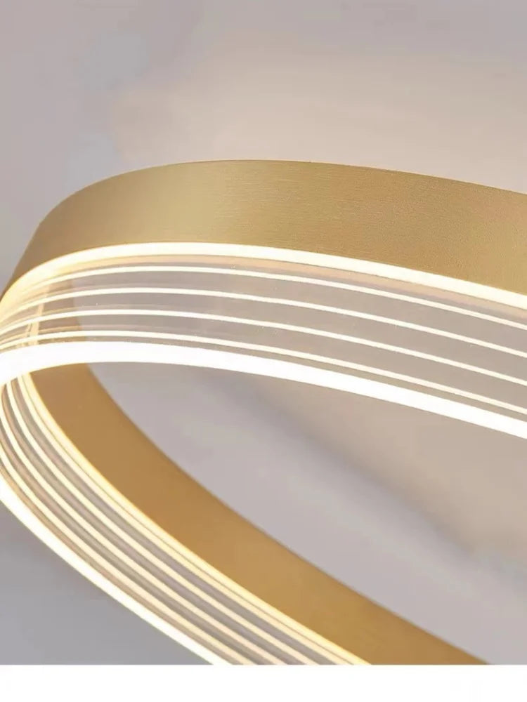 DecorBites™ Acrylic Round Ring Ceiling Light LED Chandelier Modern Minimalism for Living Room and Kitchen
