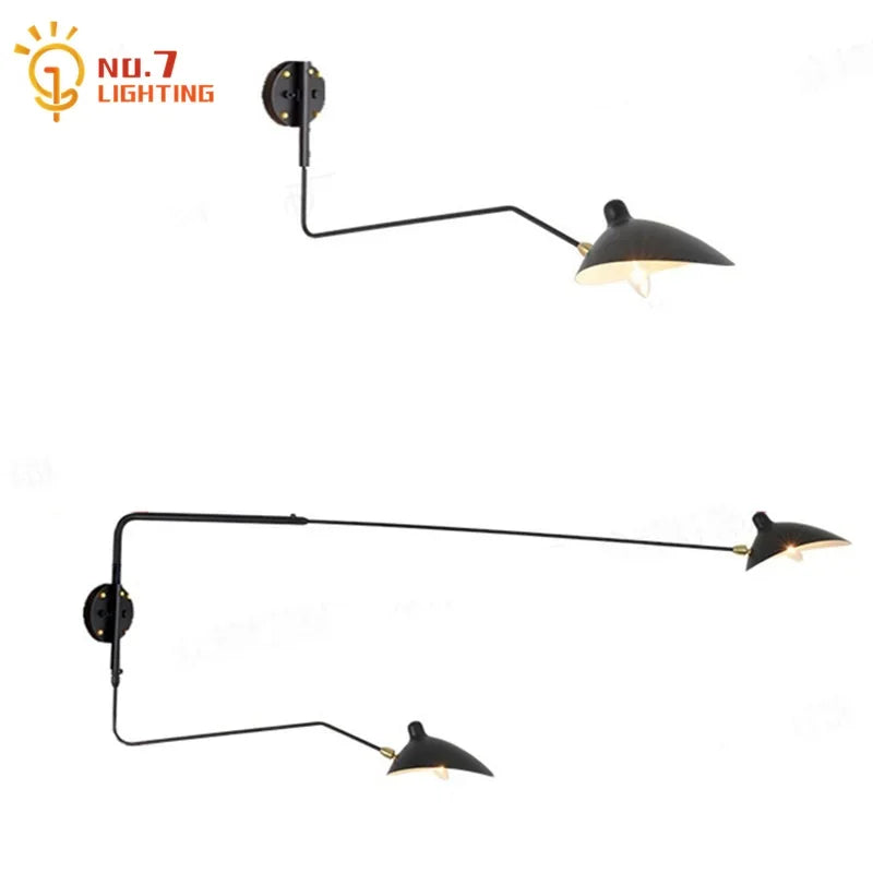 DecorBites™ Industrial Spider Serge Mouille Ceiling Lamp Black LED E27 Lighting
