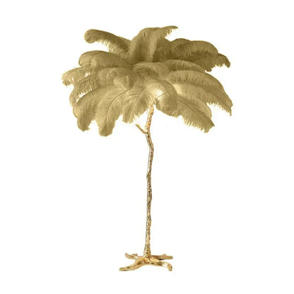 DecorBites™ Elegant Feather Floor Lamp with Adjustable Bulbs for Stylish Home Decor