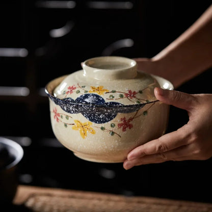 DecorBites™ Japanese Style Ramen Bowl with Lid | Ceramic Noodle Bowl for Soup, Rice, Porridge