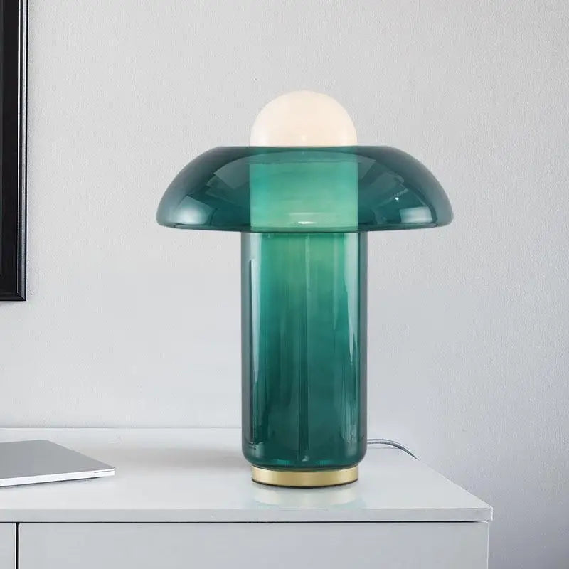 Green Glass Desk Lamp