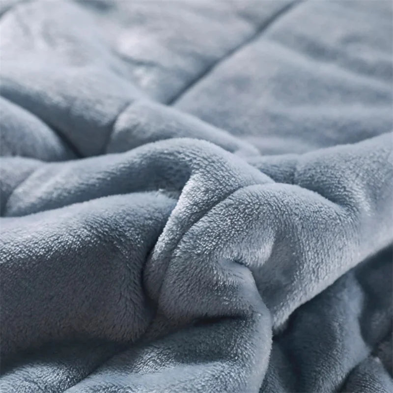 DecorBites™ Cozy Coral Fleece Double Blanket for Beds - Super Soft Plush Quilt