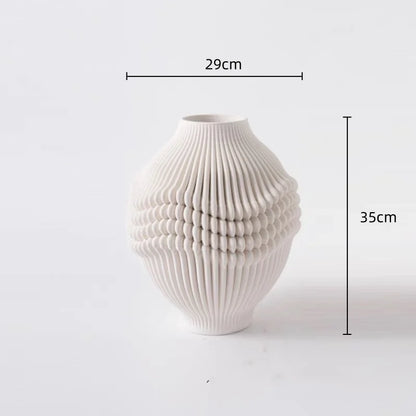 DecorBites™ Geometric Folding Ceramic Flower Vase Home Decor Handicrafts