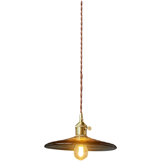 DecorBites™ LED Amber Glass Pendant Lamp - American Vintage Style for Home Decor