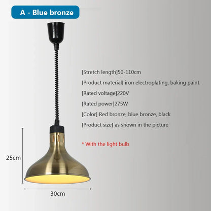 DecorBites™ Electric 275W Food Heat Preservation Pendant Light for Kitchen & Restaurant