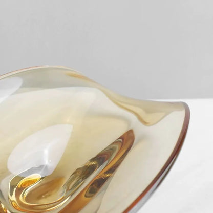 DecorBites™ Geometric Glass Bowl Tray: Elegant Home Decor & Storage Essential
