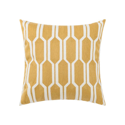 DecorBites™ Daisy Floral Geometric Embroidery Pillowcase, Soft Comfortable Home Decor Cover