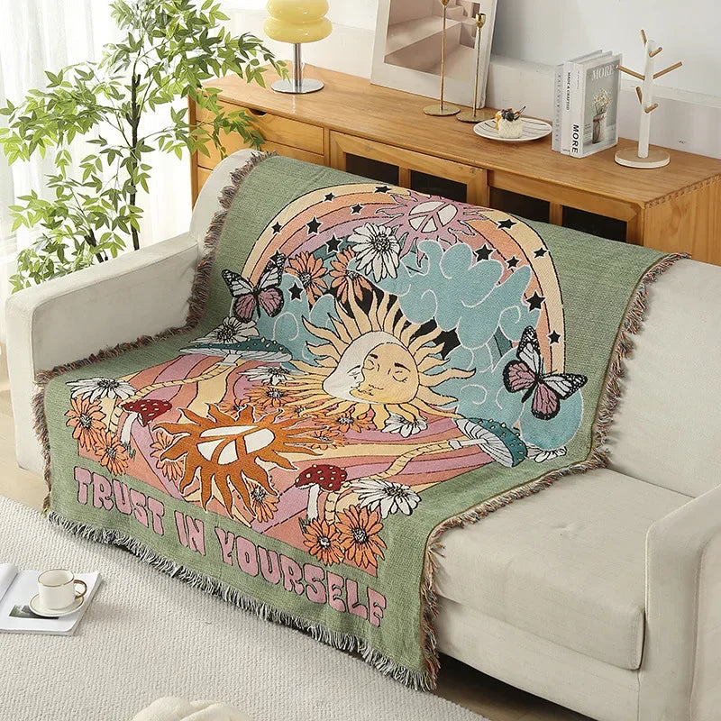 Gothic Cotton Tapestry Blanket