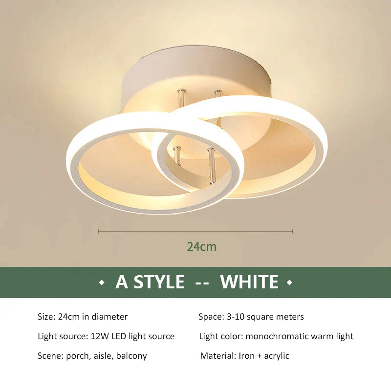 Modern LED Ceiling Lamp Gold Study Room
