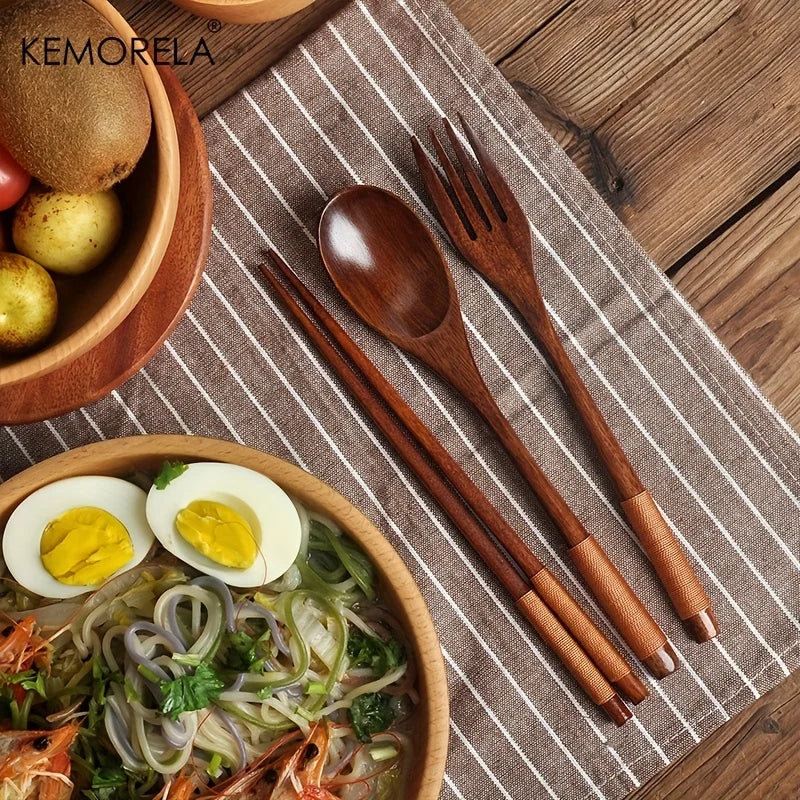 Wooden Japanese Utensil Set