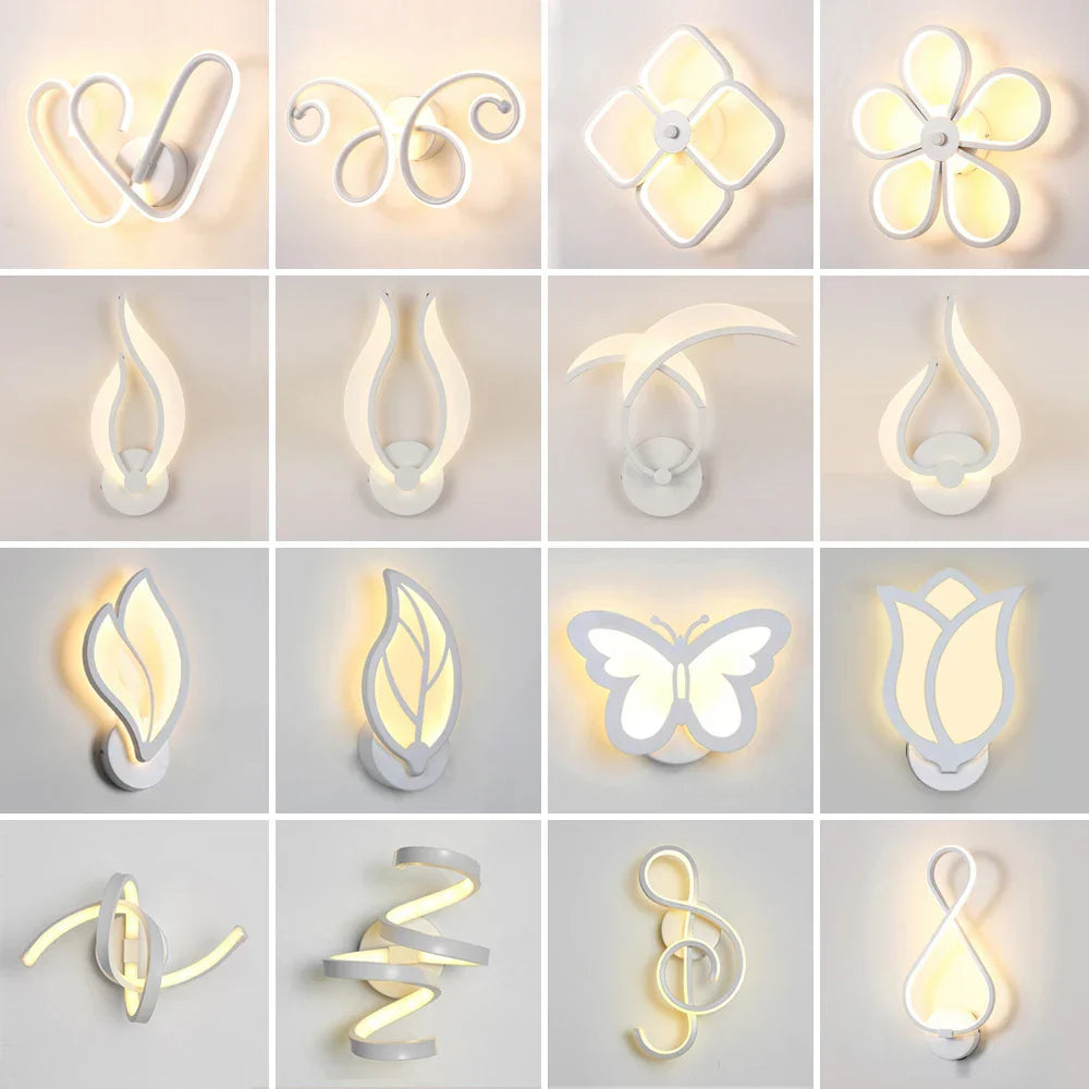 DecorBites™ LED Wall Sconce Light Acrylic Lamp for Bedroom Corridor Chandelier Style