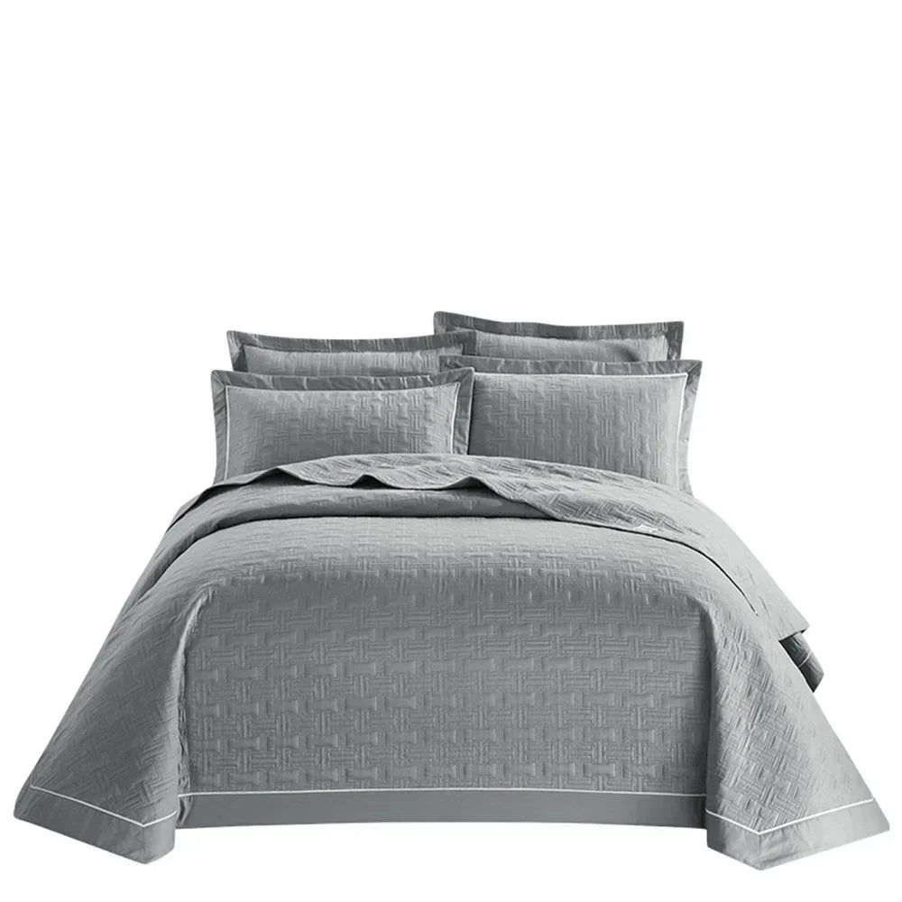 DecorBites™ Cotton Coverlet Bedspread Set with Thick Quilting for Luxurious Bedding