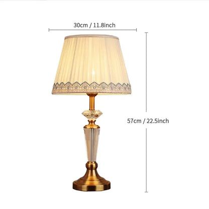 DecorBites™ Crystal Floor Lamp - European Retro Living Room & Bedroom Stand Light