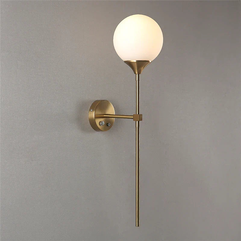 DecorBites™ Glass Lampshade Wall Sconces for Bedside and Living Room Decor