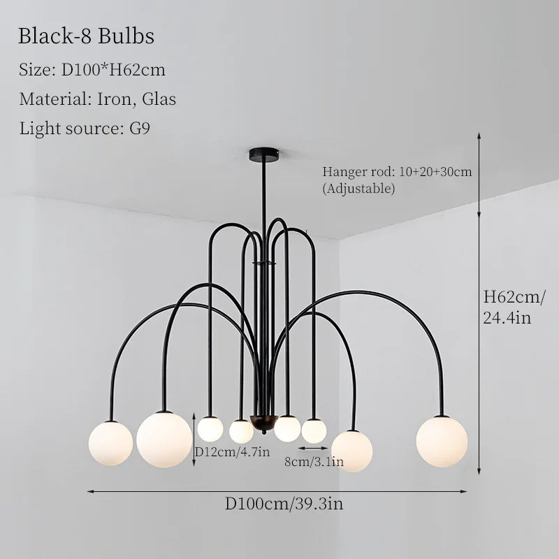 DecorBites™ LED Pendant Chandelier for Living Room Bedroom Decor