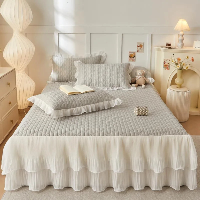 Cooling Ruffles Bed Skirt Set