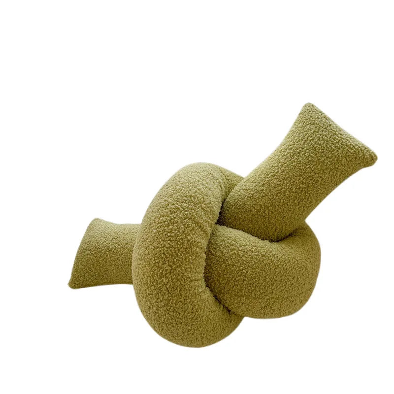 Grey Knotted Cushion Pillow
