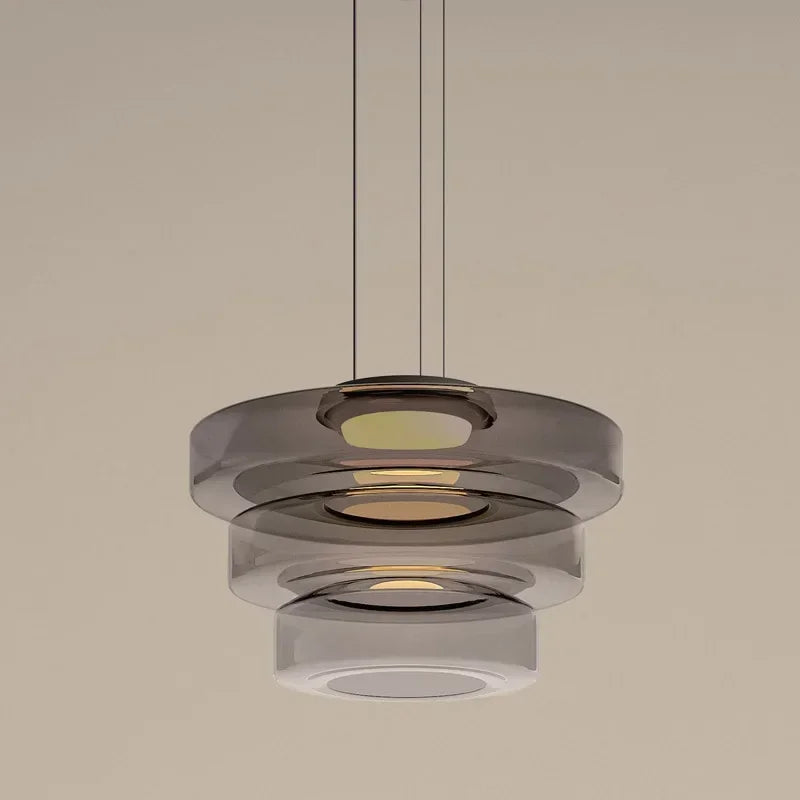 Nordic Glass Pendant Light in Green or Gray