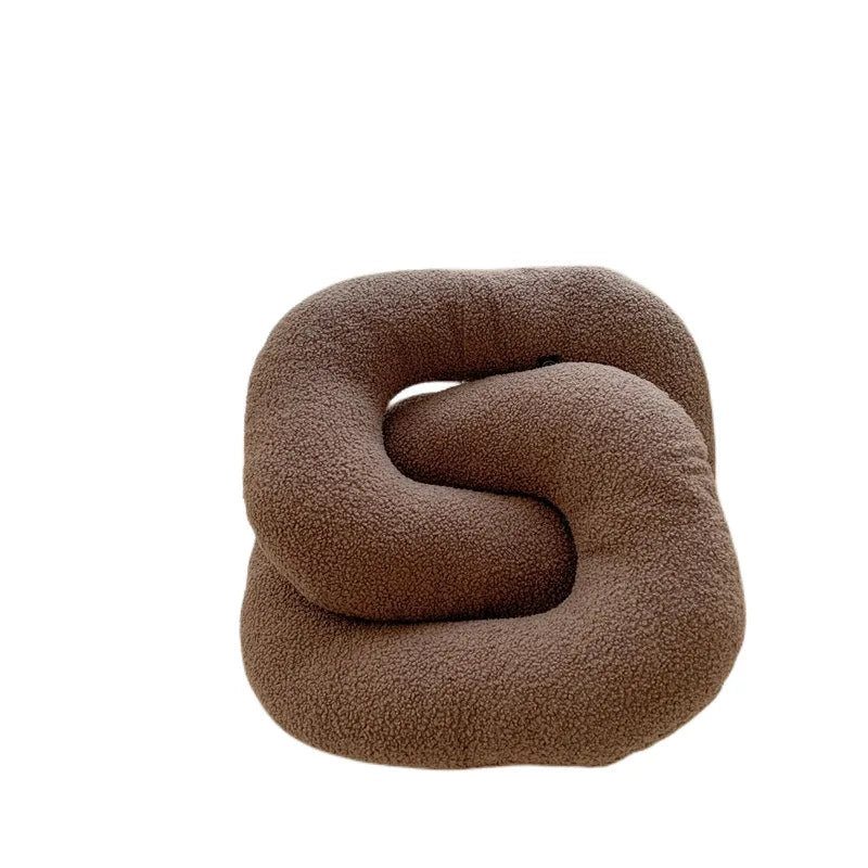 Grey Knotted Cushion Pillow
