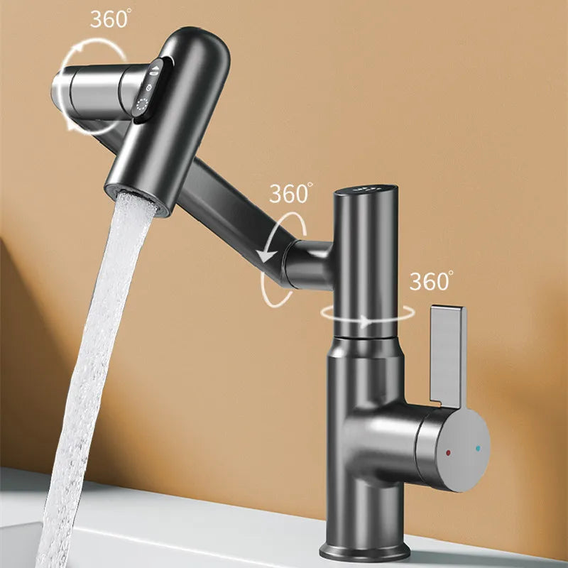 LED Rotating Basin Faucet