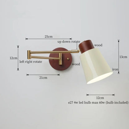 DecorBites™ Creamy Iron LED Wall Lamp Bedroom Living Room Bathroom Mirror Stair Light