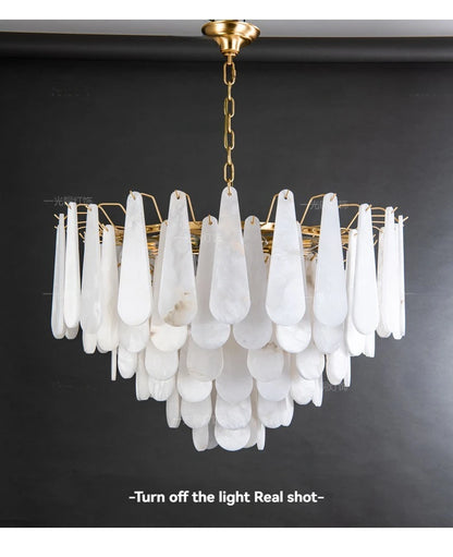 French Marble Pendant Light Modern Copper E14 LED Water Droplet Chandelier for Living Room Dining Room Bedroom Home Decor Lights