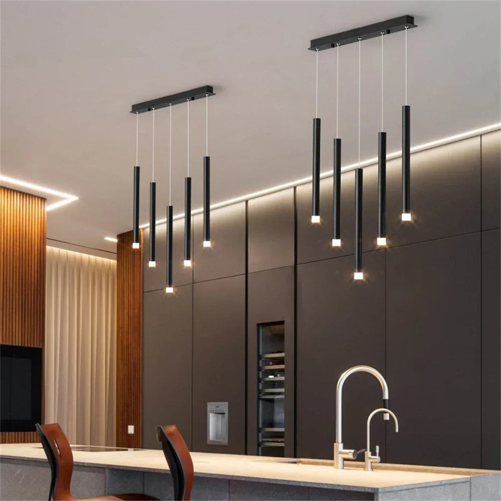 DecorBites™ Glossy Cylindrical Chandelier for Bar, Restaurant, Bedside, and Company Front Desk