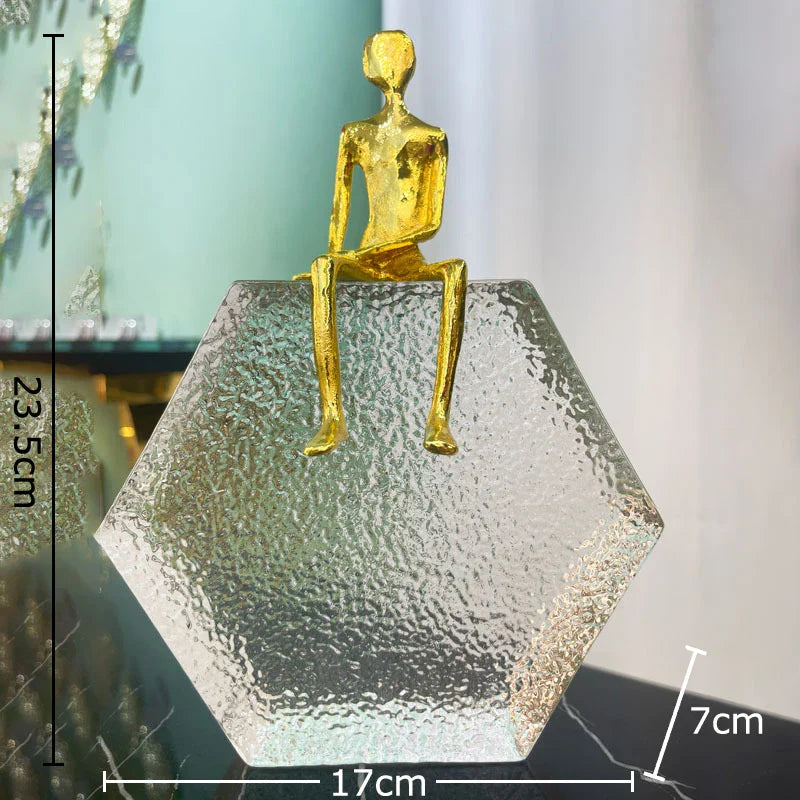 Gold Metal Desk Sculpture
