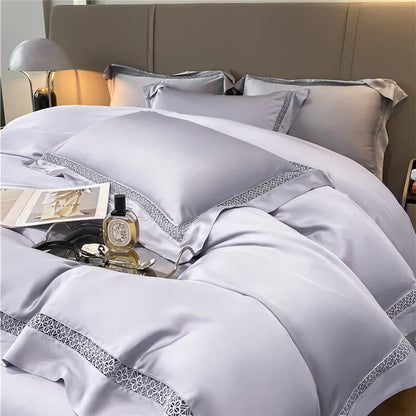 DecorBites™ Eucalyptus Fiber Lace Bedding Set for Soft, Silky & Cool Skin-friendly Comfort