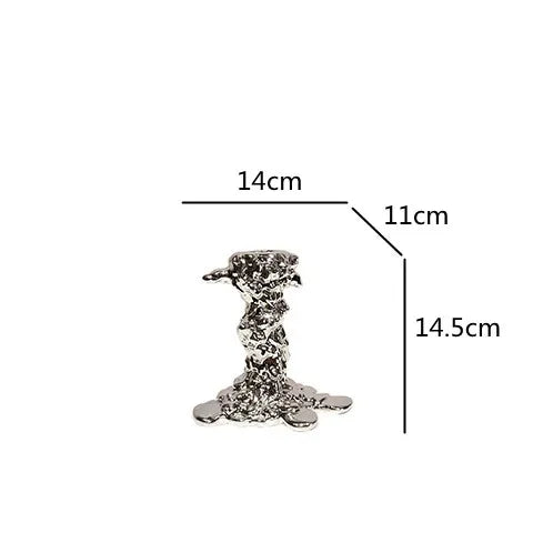 DecorBites™ Golden Candlestick Holder Resin Plated Wedding Centerpiece