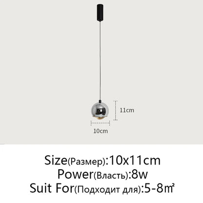 DecorBites™ Gold Metal Luster Pendant for Bedside & Kitchen Island - Minimalist LED Hanging Light