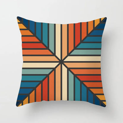 DecorBites™ Geometric Square Pillowcase Ethnic Retro Sofa Pillow Cover 45x45cm Home Decor