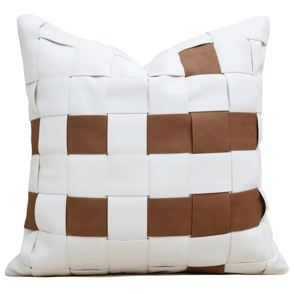 DecorBites™ Italian Light Luxury Brown Cushion Cover for Sophisticated Home Decor.