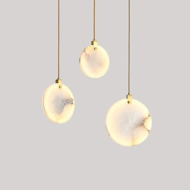 Modern White Marble Pendant Light