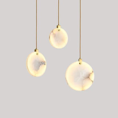 Modern White Marble Pendant Light