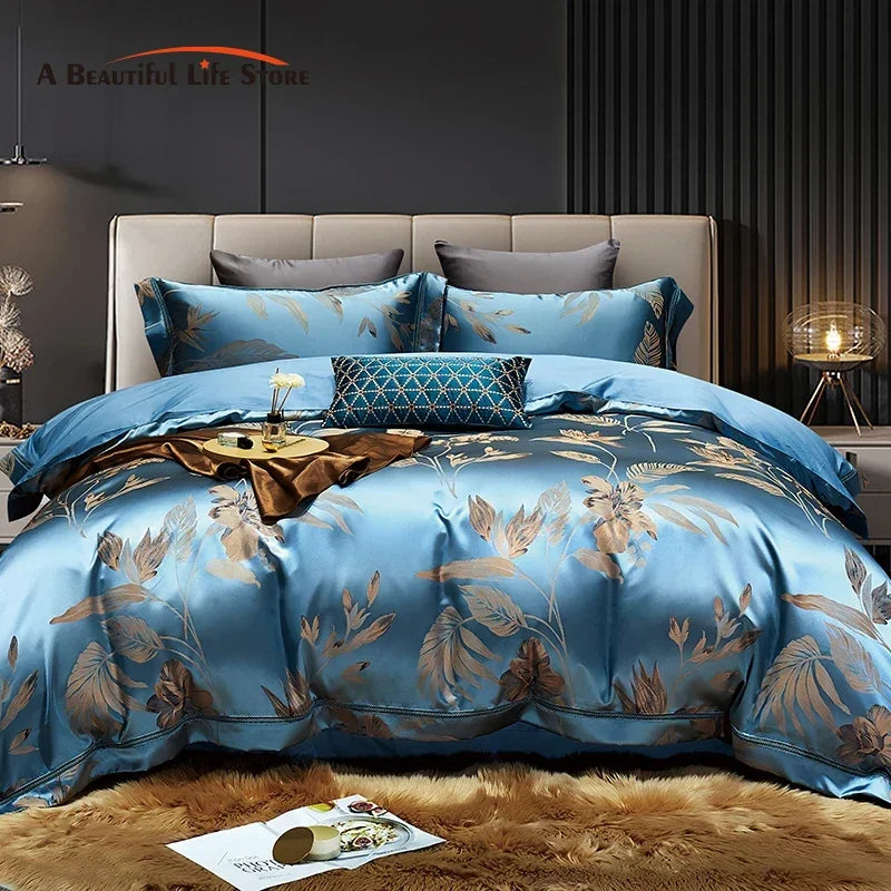 Gold Jacquard Cotton Bedding