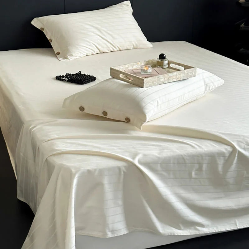 Cotton Satin Bed Sheet Set
