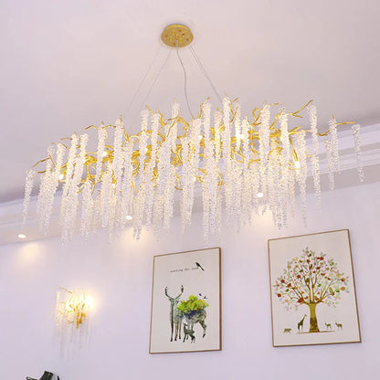 DecorBites™ Crystal Chandelier: Postmodern Luxury Pendant Light for Living Room, Bedroom, and Dining Room