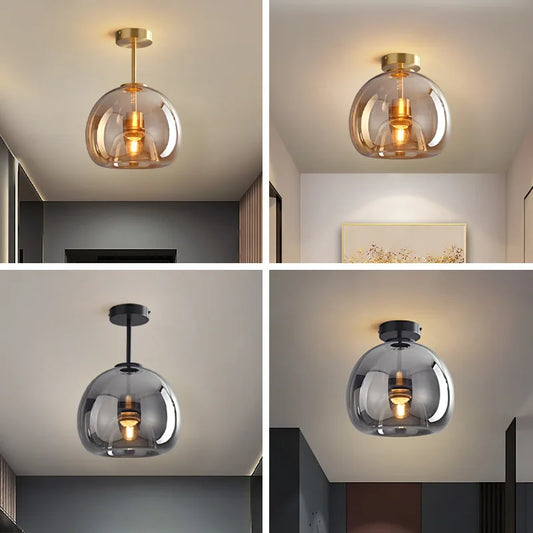 DecorBites™ Glass Ball LED Ceiling Light: Modern Nordic Living Room Bedroom Kitchen Interior Decor